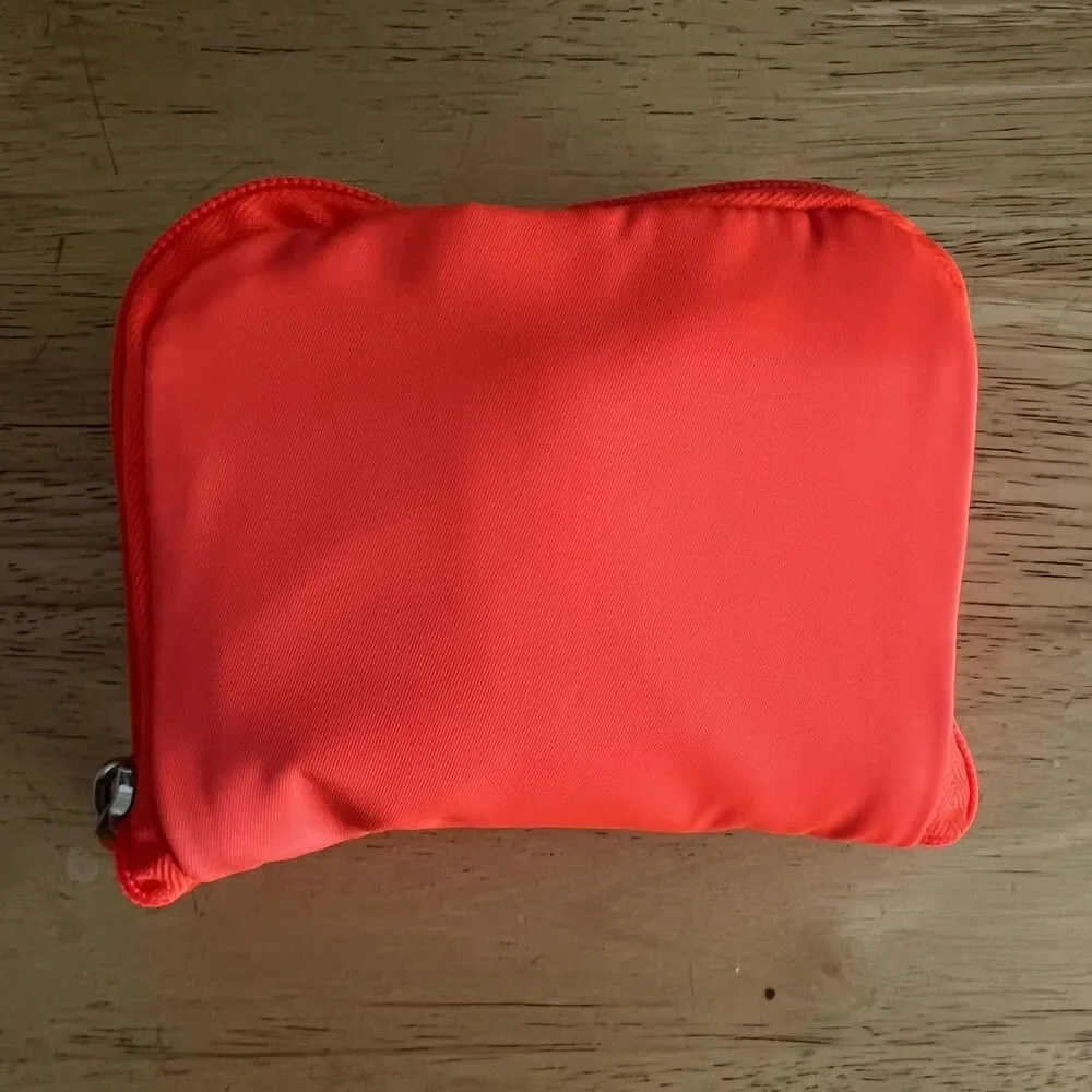 Foldable Toiletry Bag Bright Orange Travel Cosmetic Bag New -NWT